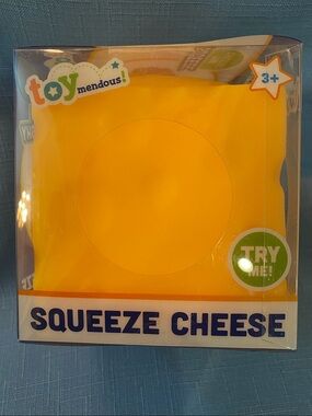 Toymendous Squeeze Cheese Squishy Toy Yellow Sensory Fidget